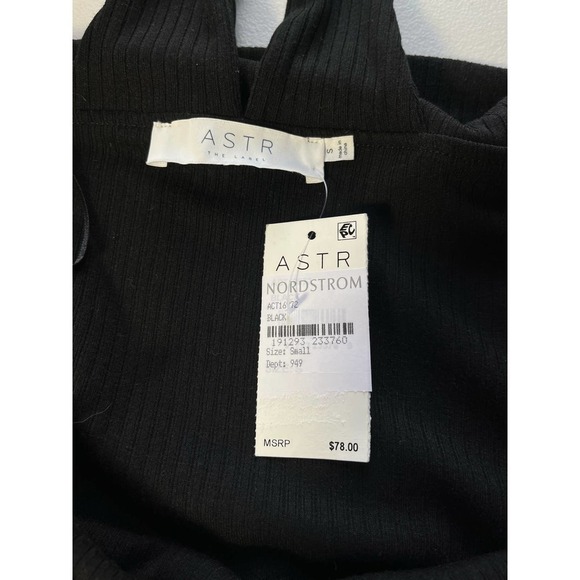 ASTR THE LABEL Black Ribbed Tribeca Off the Shoulder Bodysuit- Size Small- NWT - Picture 9 of 15